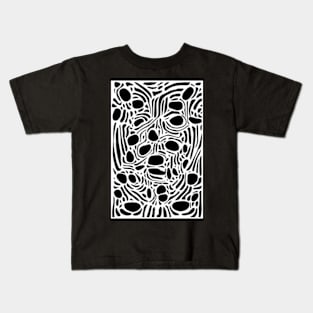 Black and White Abstract Design Kids T-Shirt